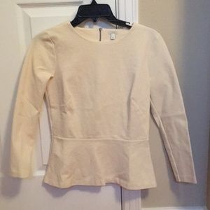 J.crew peplum top XS